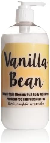 The Lotion Company 24 Hour Skin Therapy Lotion, Full Body Moisturizer, Paraben Free, Made in USA, Vanilla Bean Fragrance, w/ Aloe Vera, 16 Ounces