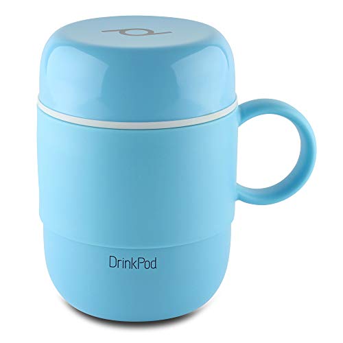 Pioneer Flasks Bebedero Aislado al vacío de Acero Inoxidable, Azul, 13.5 x 12.5 x 9 cm