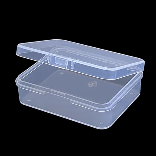 Image of 12 Pack Rectangle Small Plastic Containers (2.84 x 2.21 x 0.95 Inch), Small Plastic Containers, Mini Bead Organizer for items, Crafts, Beads, Coins, Jewelry and Business Cards