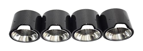 Silenciadores de tubo de escape para BMW M2 G87 M3 G80 M4 G82 puntas de fibra carbono negra 4 uds