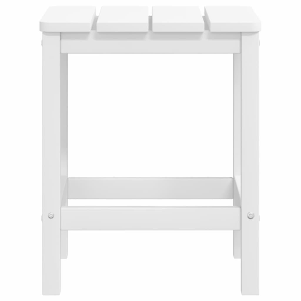 Sedute per esterni Sedia da patio Sedia a sdraio sedia esterno Sedie Giardino con Poggiapiedi e Tavolo Adirondack HDPE Bianco Per Arredo Esterno, Giardino, Terrazzo e Balcone