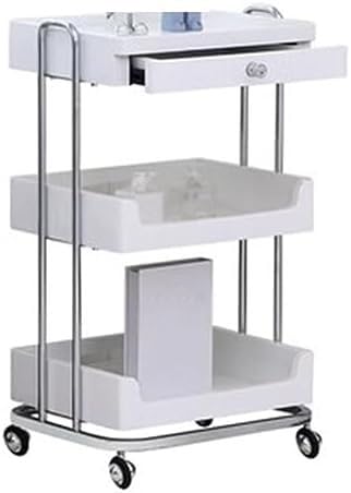 asdchZen Multifunctional Beauty Trolley - Rolling Salon Cart With Wheels For Spa Bathroom & Office Storage - Stylish For Salon Equipment & Supplies