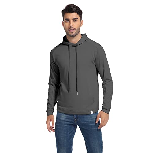 DEOLAX Mens Hoodies Pullover Sport Sweatshirt Men Hoodies Pullover Lightweight Comfortable Slim-Fit Sweatshirts for Men