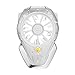 Meilleur Ventilateur Processeur Radiateur de téléphone portable Double ventilateur de refroidissement Trois vitesses Refroidissement rapide Téléphone Ventilateur Low Profile (White, One Size)
