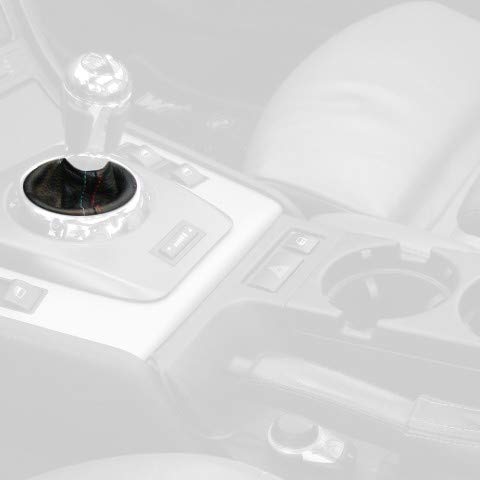 RedlineGoods Shift Boot - SMG Transmission Compatible with BMW 3-Series 1999-05. Tailor Made - not Universal. Genuine top-Grade Italian Black Suede (Alcantara) with Silver Thread