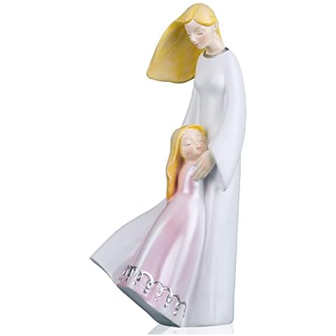Mother Daughter Figurines,Resin Family Figurine Sculpture,Figure Statue (D) Cover