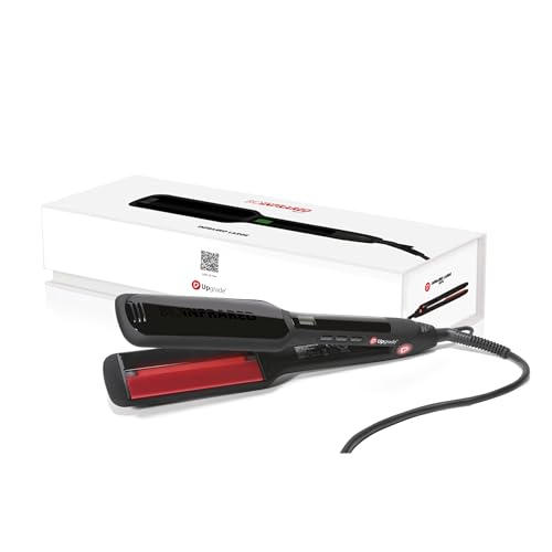 Upgrade - Piastra per Capelli Professionale Bio Infrared, Large,Con Elegante Design Nero,Piattini Extra Large,Per Tutte le Tipologie di Capello