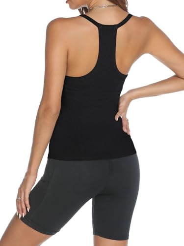 Trendy Queen Womens Workout Tank Tops Racerback Summer 2025 Camisole Top V Neck Ribbed Sleeveless Beach Fashion Clothes4