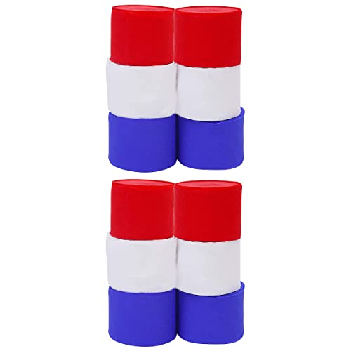 Tofficu 12 pçs rolos de papel crepom decoração de festa de papel colorido para aniversário de casame