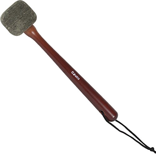 MAZA BOMBO TIMBAL FIELTRO MANGO CORREA REF.02642 NOGAL OSCURO Largo total: 34cm. Bola:alto 5cmX6,5cm