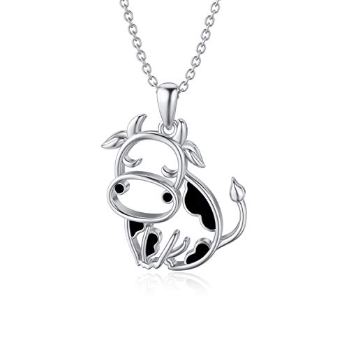 HARMONY BOLA Collier vache pour femme en argent sterling 925 - Cadeau - Pendentif - Bijoux...