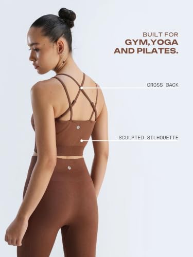 Image of CAVA Super Stretch Brami for Women | Cross-Strap, Buttery Soft, 4-Way Stretch, Breathable, Light Support | Activewear Bra Top