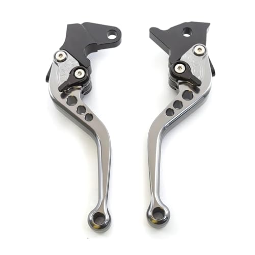 Bremshebel Kupplungs Passend für Honda CBR650F CBR650R 2014-2024 Motorrad Einstellbarer Bremskupplungshebel Motorbremskupplungs(147mm Gray)