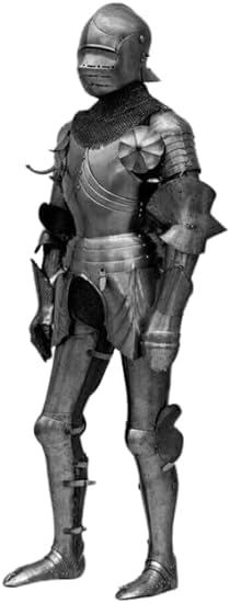 Generic Medieval Knight Suit Armor Full Body Wearable Combat Armour Costume Crusader, Medium, Clear