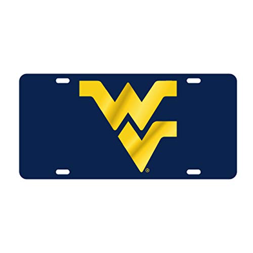 West Virginia Mountaineers Laser Cut Mirrored License Plate