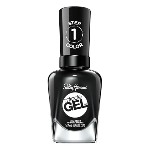 Sally Hansen Miracle Gel Nail Polish, Blacky O Cover