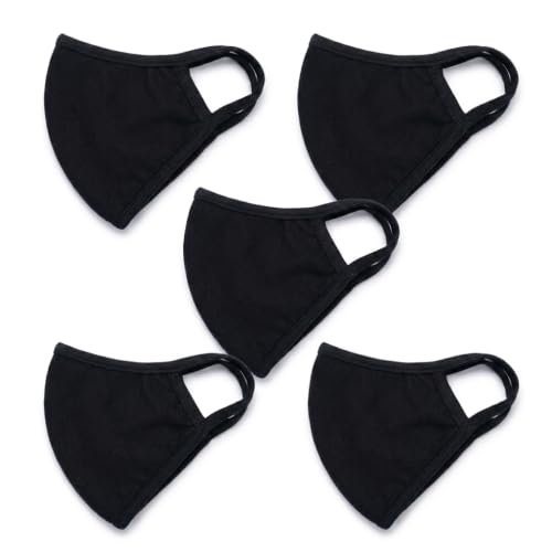 Comfso 5 Pack Soft Cloth Face Masks