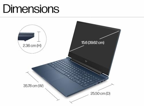 Image of HP Victus 15.6 inch Gaming Laptop, Intel Core 5-210H, 24GB DDR5 RAM, 512GB SSD, NVIDIA GeForce RTX 3050 (6GB), 144Hz FHD IPS, Backlit KB, Wi-Fi 6, Win 11, Blue, 15-fa2554TX