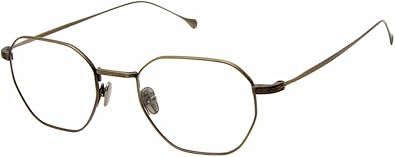 Minamoto MN31005 AG Titanium Eyeglasses Antique Gold Full Rim Round Shape 49mm