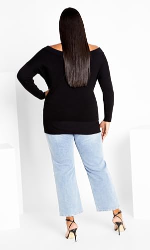 City Chic Women's Plus Size Jumper Intrigue4