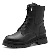 Tamaris 1-25253-45 Bottines plates en dentelle pour femme Noir Taille 41 EU, Cuir noir, 41 EU
