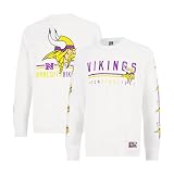 Ultra Game NFL Official Adults Super Soft Supreme Long Sleeve T-Shirt - Unisex, Minnesota Vikings, White Updated, Medium