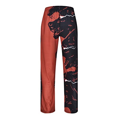 MYNKYLL Calça de moletom masculina macia e confortável, ajuste solto, calça de corrida esportiva, ca