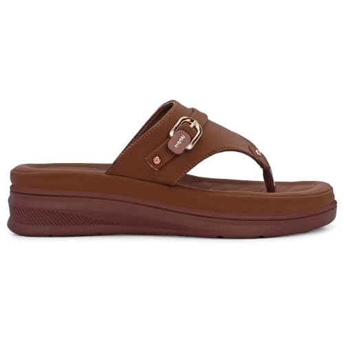 Image of Moshun Women's Thong Sandals /Flip-Flops | Bounce Back Technology with Arch Support | Women Footwear for Office| Doctor Sandal | Orthopaedic Sandal for Office, Travel & Outdoor