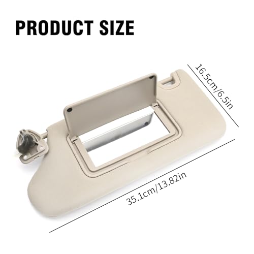laffoonparts 96401-3TA2A Driver Left and Passenger Right Side Sun Visor (Beige), Replacement for Nissan Altima 2013 2014 2015 2016 2017 2018, Replaces 96400-3TA2A by laffoonparts - Image 3