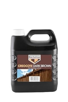 Bartoline Creosoak Dark Brown 4L – Oil-Based Wood Treatment & Preserver for Fences, Sheds, & Timber Long-Lasting Exterior Stain, Weatherproof, Water-Repellent Finish