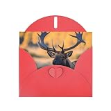 YYHWHJDE Red Bull Elk Prints, biglietto di auguri in carta perlata di alta qualità, 10,2 x 15,2 cm, per biglietto di compleanno e invito per feste