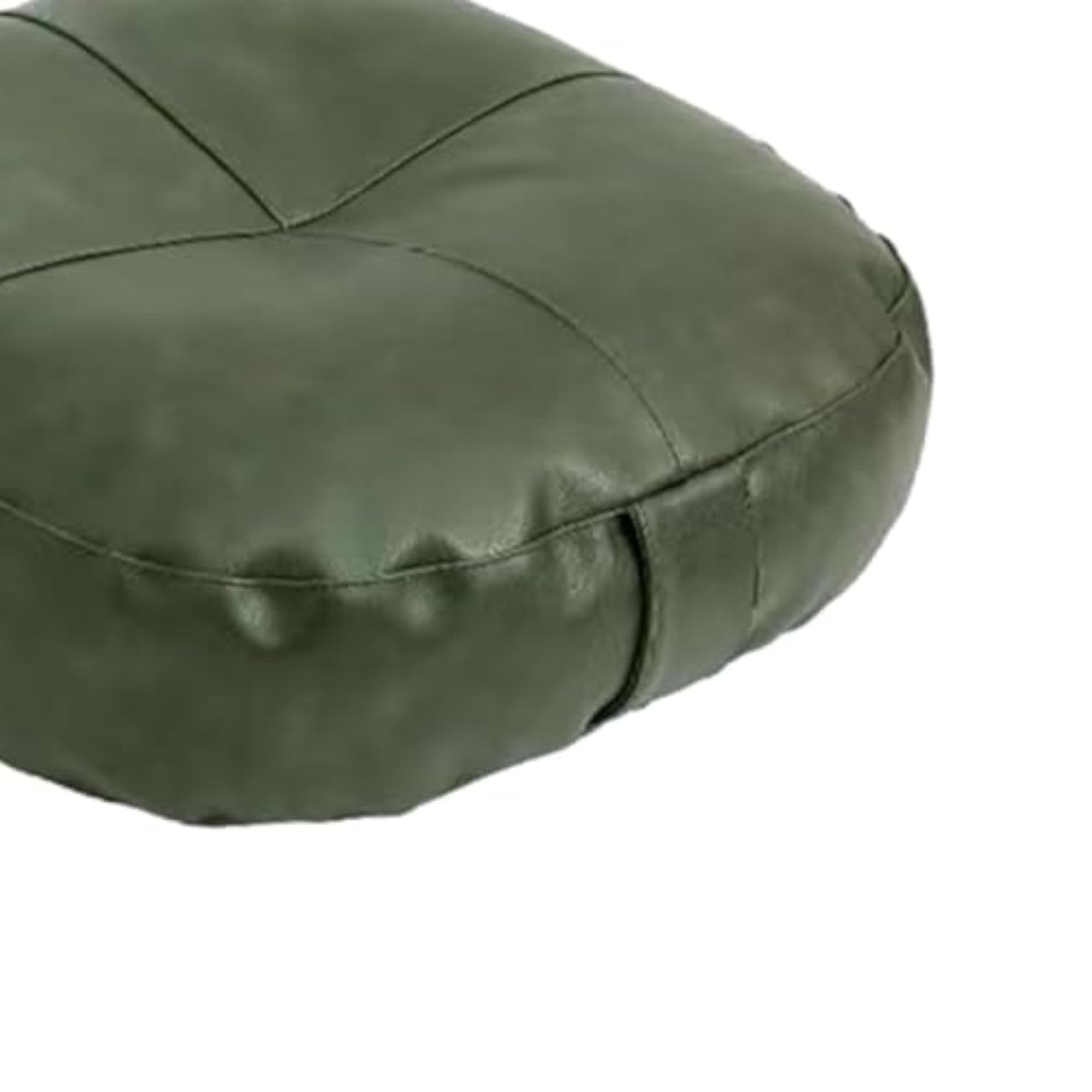 Round Floor Decorative Ottoman Pouf for Balcony, Green