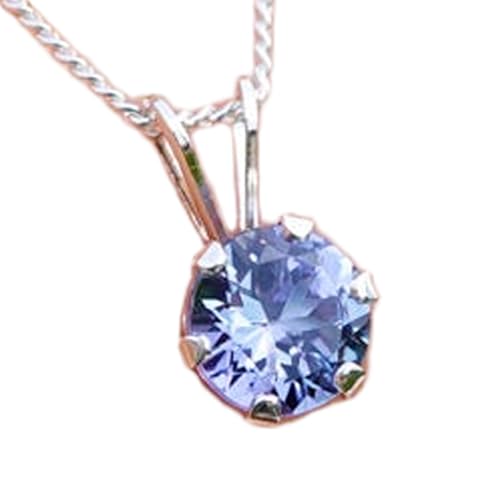 Collier tanzanite bleue et argent 925 anti-ternissement pour retrouver la sérénité