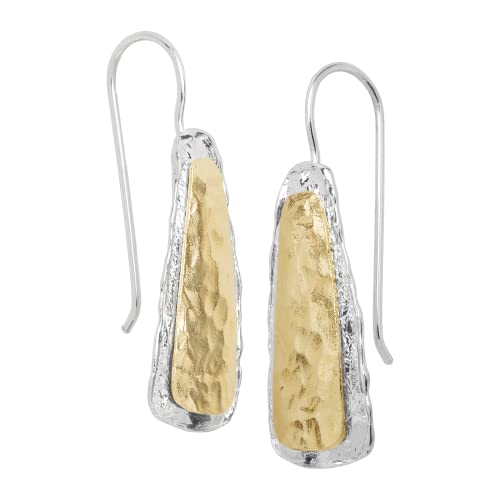 Silpada 'Cimarron Slopes' Two-Tone Tapered Drop Earrings In Sterling Silver & 14K Gold Plate #TOP5