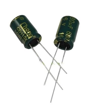 Condensateur 16V 680uF radial Dip pour filtrage de tension et montage électronique 100x