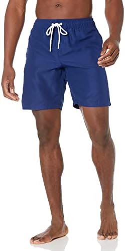 Amazon Essentials Men's 9" Quick-Dry Swim Trunk, Navy, Large