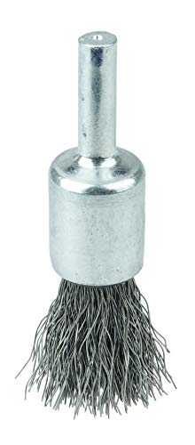 Brosse en fil serti Weiler Wolverine 1/2" pour nettoyer les recoins sombres des pièces auto