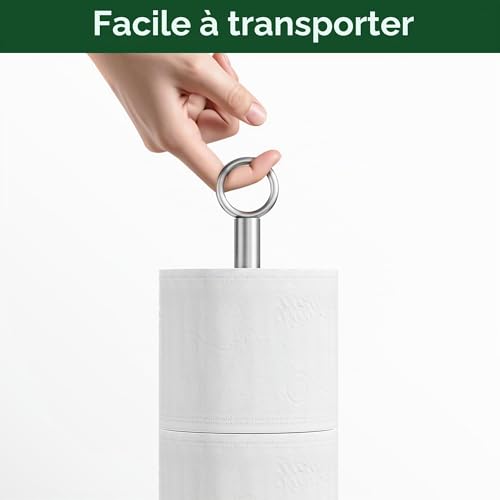Porte-papier toilette inox autoportant 4-6 rouleaux niffgaff