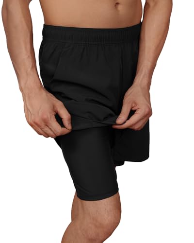 Mens-Swim-Jammers Athletic-Swimwear Quick-Dry-Shorts Durable-Team-Swimsuits - Drawstring Competition Swimming UPF50+