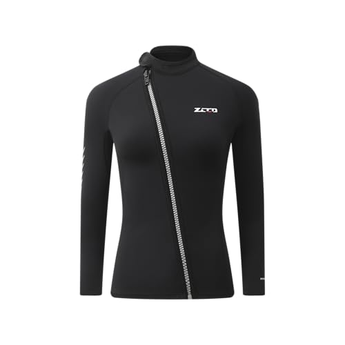 ZCCO Neoprenanzüge Top Jacke Neopren Anzüge Frauen Männer Neoprenanzug Jacke Langarm Front Zip Neoprenanzüge (Women-Wetsuit Top, L)