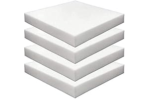 FOAMMA 1" x 20" x 20" Square Foam Cushion Four-Pack