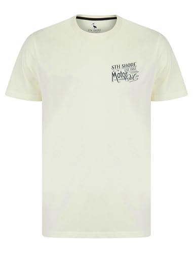 Sth. Shore Men's Vintage Retro Design Back Graphic Print Cotton Crew Neck T-Shirt