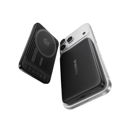 Baseus Picogo AM71 Ultra Slim 10000mAh Qi2.2 Power Bank, 25W Wireless | Magnetic Portable Charger, 30W USB-C Fast Charging, 0.58" slim, Travel Essential, for iPhone 17/16/15/14/13 Series