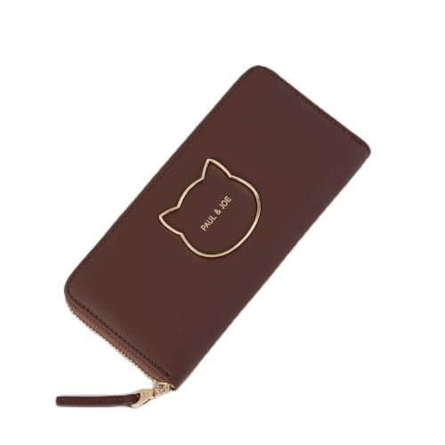 [ポールアンドジョーアクセソワ] ラウンドファスナー長財布 PJA-W1271 ビッグキャットメタル ブラウン FREE