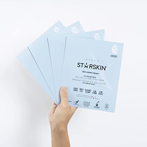 STARSKIN Red Carpet Ready (3+1), Coconut Bio-Cellulose Hydrating Face Mask for all Skin Types Glass Skin - Image 3