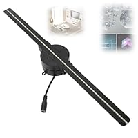 3D 16,5-Zoll-LED-Hologramm-Lüfter, 224 Lichtperlen, Hochauflösender 3D-Werbeplayer, Unterstützt Holografische Projektion für Heimwerbung (EU-Stecker)