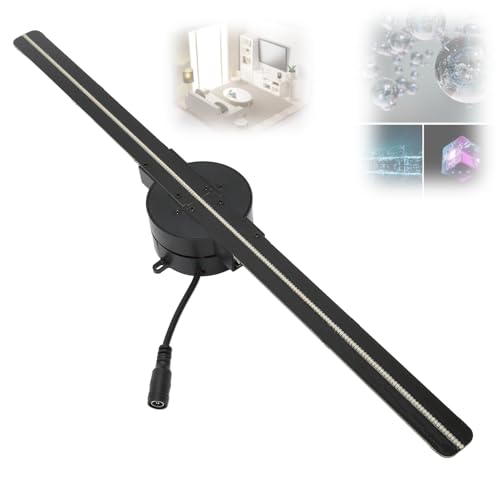 Ventilador de Holograma LED 3D de 16,5 Pulgadas, 224 Perlas de Luz El Reproductor de Publicidad 3D de Alta Resolución Admite Proyección Holográfica para Publicidad en El Hogar