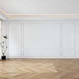 Pangda Peel and Stick Wall Molding Kit, 3D Premade Accent Molding Wainscoting Panel for Interior Wall Moulding Decor, Ready to Assemble Wainscoting Accent Panel(3 Set,35 x 68in + 99 x 68in)