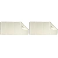 Croydex AG191422H Medium Rubagrip Bath Mat with Hygiene 'N' Clean, Beige,740 x 340mm (Pack of 2)