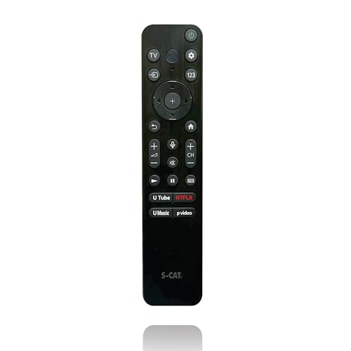 Image of S-CAT Compatible with Sony Tv Remote Original RMF-TX800P Model Suitable for Smart 4k Android TV - Pairing Must (Contact Customer Care in Case of Difficulty in Pairing)